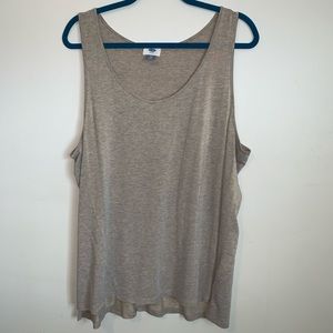 Old Navy Gold Metallic Tank Top Plus Size XXL